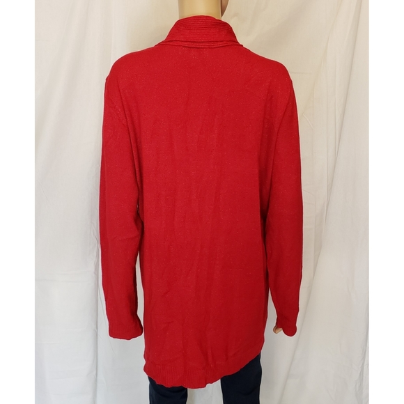 Sag Harbor | Bright Red Cardigan - Picture 2 of 8